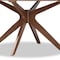 Baxton Studio Monte Mid-Century Modern Walnut Brown Finished Wood 71-Inch Oval Dining Table 180-11187-Zoro - alternate 2